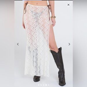 Windsor White Lace Maxi Skirt